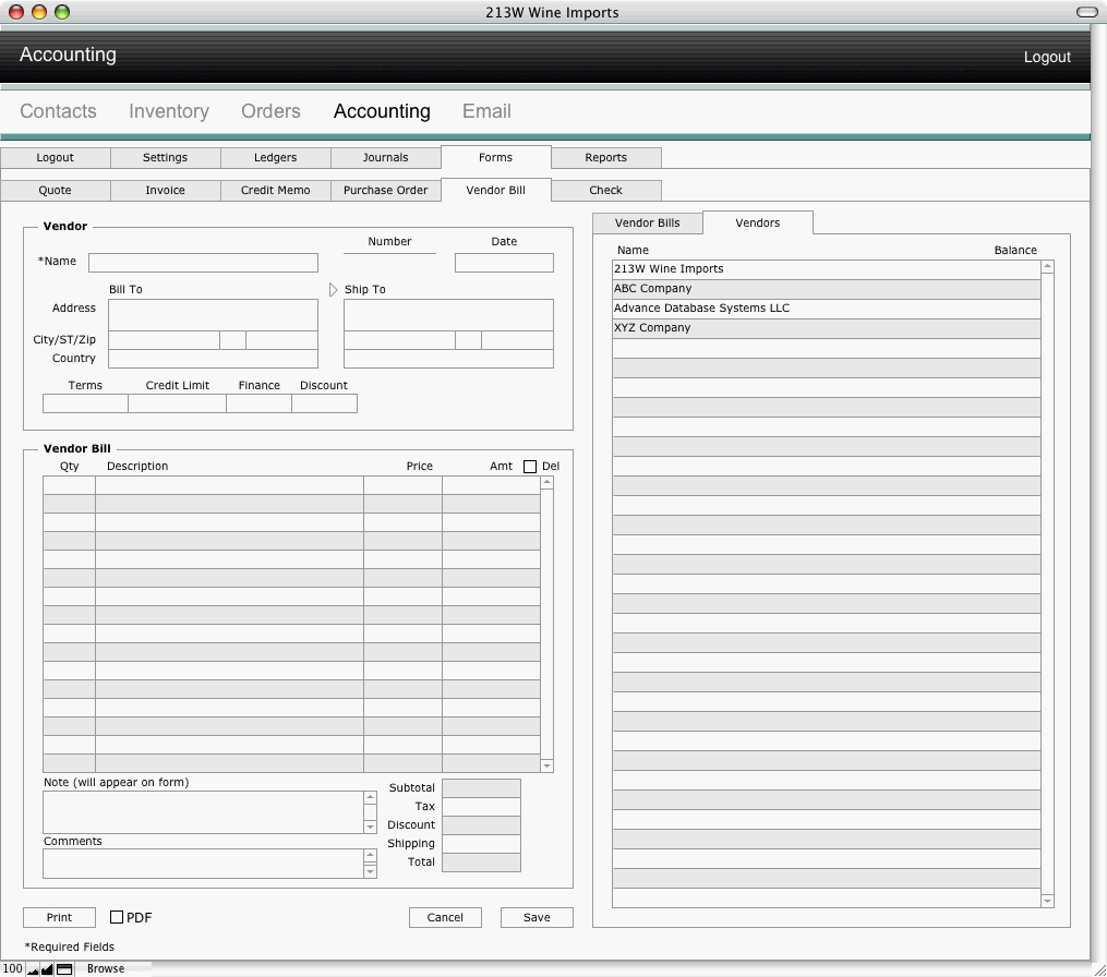 Sales Journal