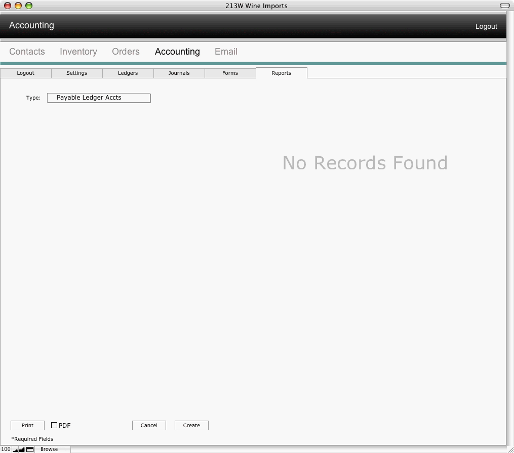 Payable Ledger Account Inquiry