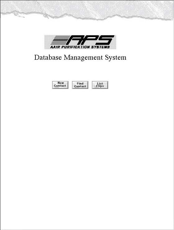 AAir Purification Systems Main Menu