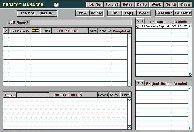 Abbott Printing Project Manager Screen