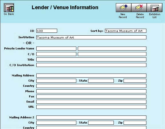 Lender Vendor Information