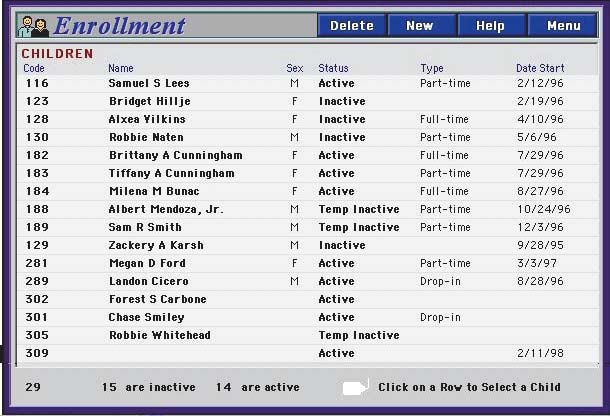 Enrollment List