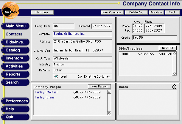 Company Contact Info