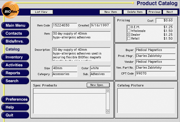 Product Catalog