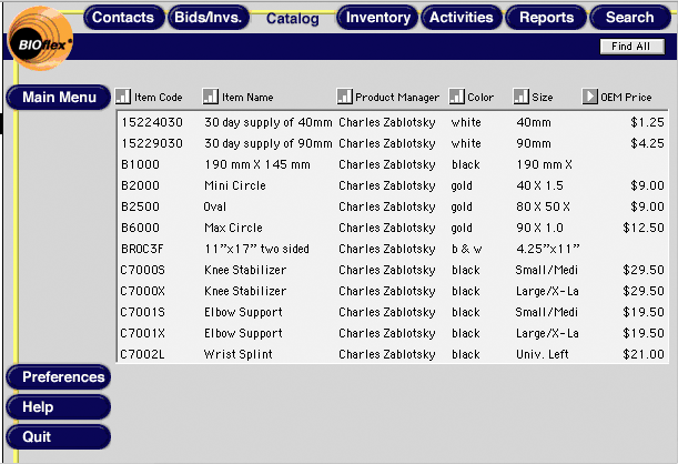 Catalog List