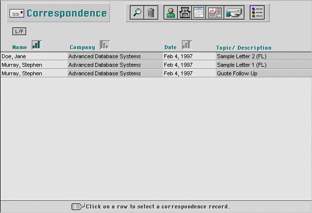 correspondence