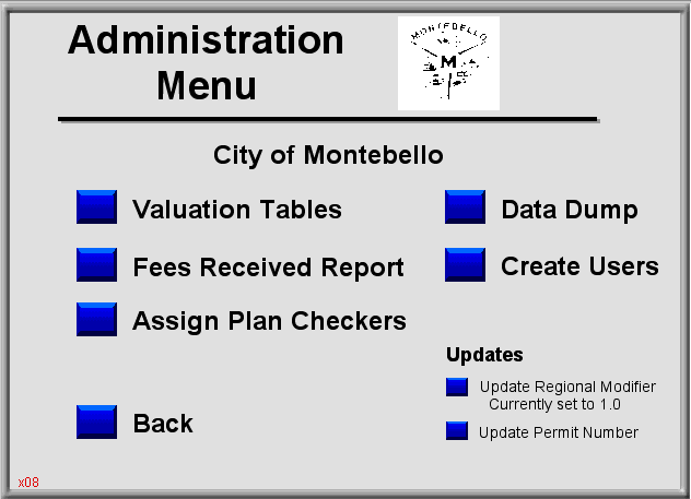 Admin Menu
