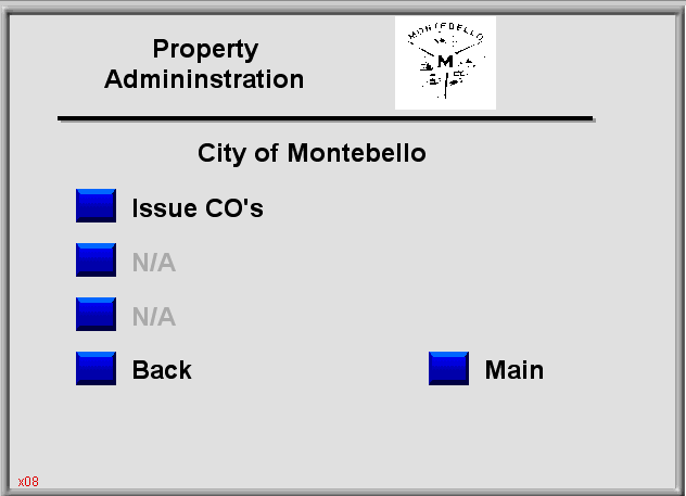Property Admin Menu