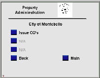 Property Admin Menu