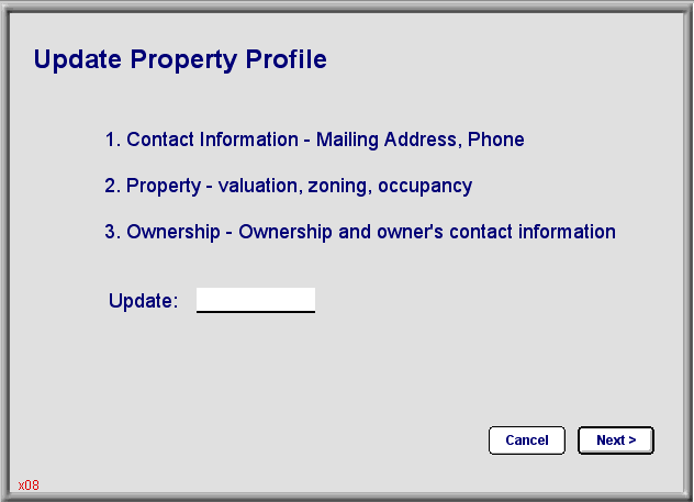 Property Update Profile
