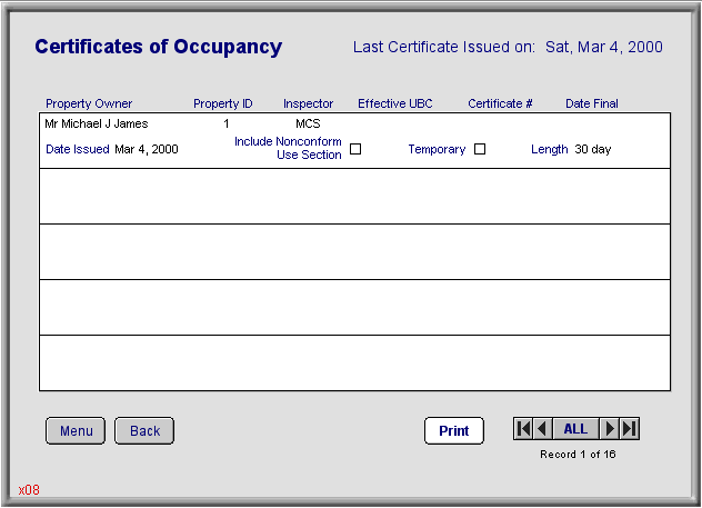 Property Certificate Of Occupancy