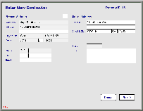 Contractor Data Entry