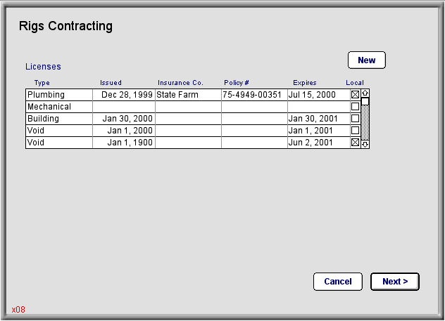 Contractor Licenses