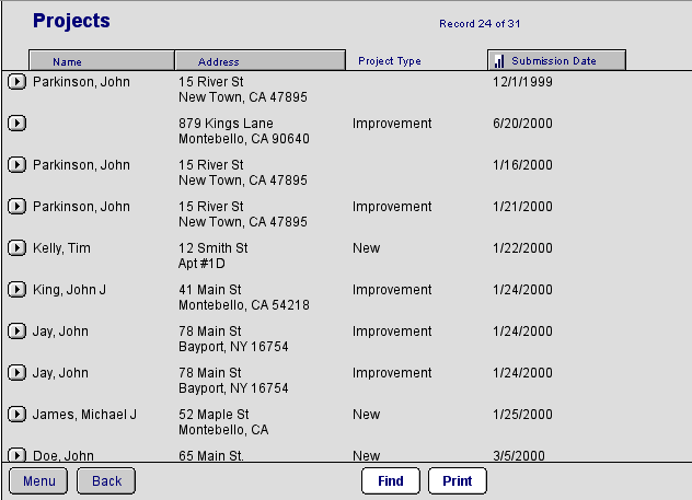 Project List