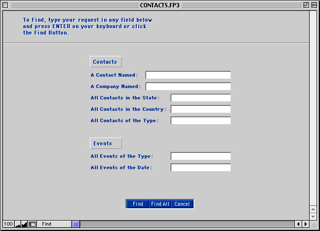 Contacts Find View