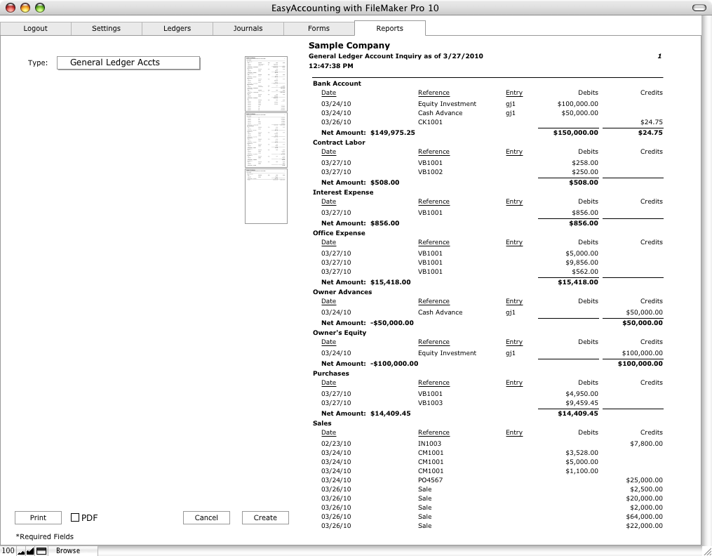 General Ledger Accounts