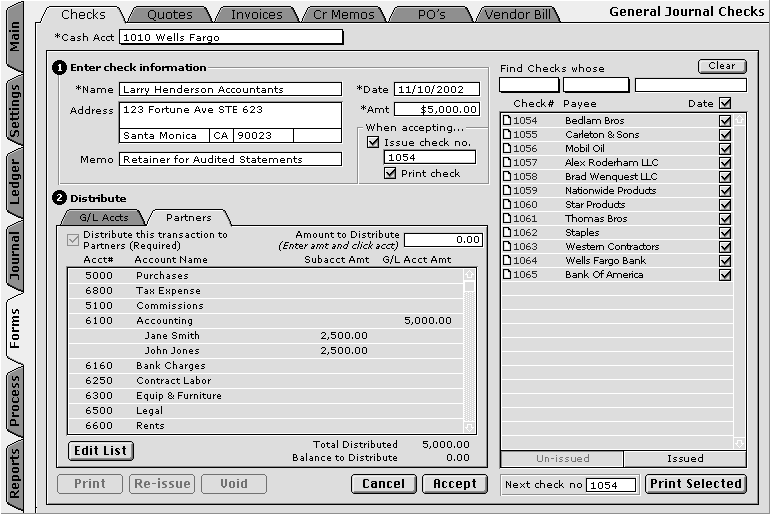 Check with Tracking Distribution