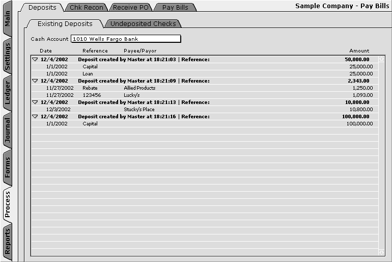 Batch Process a Deposit