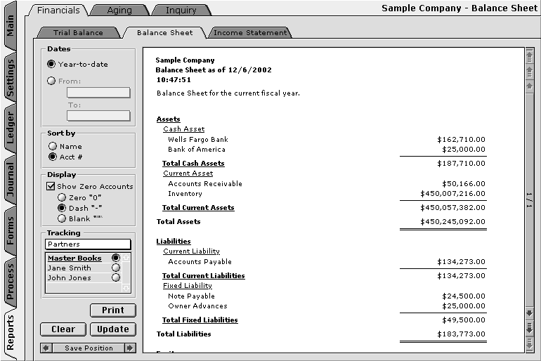Balance Sheet